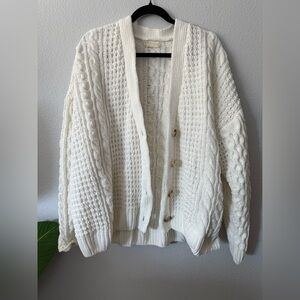 Altar'd State white  Cable Knit Cardigan NWOT